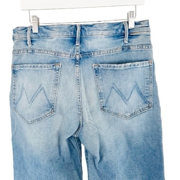 MOTHER Superior The Hustler Roller Fray Wide Leg Jeans I Confess - Picture 5 of 11